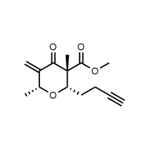 Methyl (2S,3R,6R)-2-(but-3-yn-1-yl)-3,6-dimethyl-5-methylene-4-oxotetrahydro-2H-pyran-3-carboxylate|CS-1359858