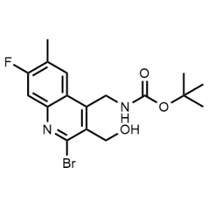 tert-Butyl ((2-bromo-7-fluoro-3-(hydroxymethyl)-6-methylquinolin-4-yl)methyl)carbamate|CS-1360286