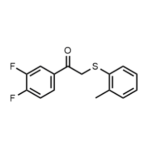 1-(3,4-Difluorophenyl)-2-(o-tolylthio)ethan-1-one|CS-1360290