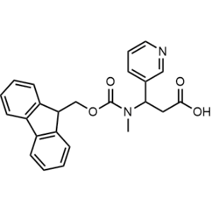3-((((9H-Fluoren-9-yl)methoxy)carbonyl)(methyl)amino)-3-(pyridin-3-yl)propanoic acid|CS-1360792