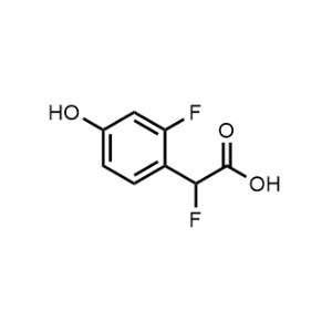 2-Fluoro-2-(2-fluoro-4-hydroxyphenyl)acetic acid|CS-1360980