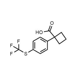 1-(4-((Trifluoromethyl)thio)phenyl)cyclobutane-1-carboxylic acid|CS-1361285