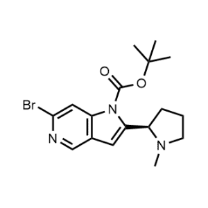tert-Butyl (R)-6-bromo-2-(1-methylpyrrolidin-2-yl)-1H-pyrrolo[3,2-c]pyridine-1-carboxylate|CS-1363399
