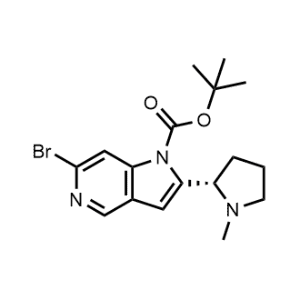 tert-Butyl (S)-6-bromo-2-(1-methylpyrrolidin-2-yl)-1H-pyrrolo[3,2-c]pyridine-1-carboxylate|CS-1363402