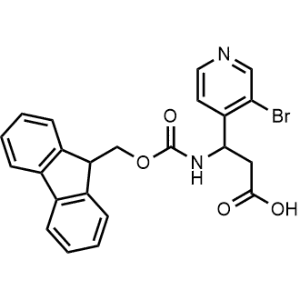3-((((9H-Fluoren-9-yl)methoxy)carbonyl)amino)-3-(3-bromopyridin-4-yl)propanoic acid|CS-1363987