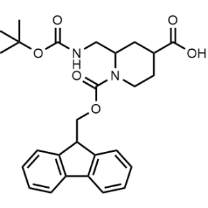1-(((9H-Fluoren-9-yl)methoxy)carbonyl)-2-(((tert-butoxycarbonyl)amino)methyl)piperidine-4-carboxylic acid|CS-1363992