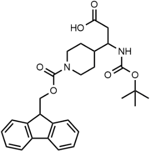 3-(1-(((9H-Fluoren-9-yl)methoxy)carbonyl)piperidin-4-yl)-3-((tert-butoxycarbonyl)amino)propanoic acid|CS-1364013