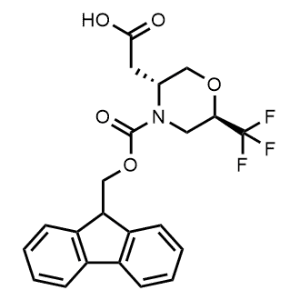 2-((3R,6R)-4-(((9H-Fluoren-9-yl)methoxy)carbonyl)-6-(trifluoromethyl)morpholin-3-yl)acetic acid|CS-1364036