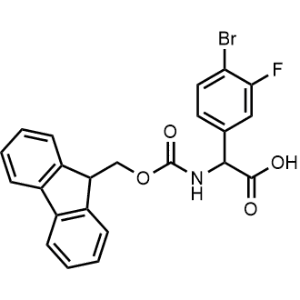 2-((((9H-Fluoren-9-yl)methoxy)carbonyl)amino)-2-(4-bromo-3-fluorophenyl)acetic acid|CS-1364047