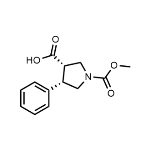 (3S,4S)-1-(Methoxycarbonyl)-4-phenylpyrrolidine-3-carboxylic acid|CS-1364290