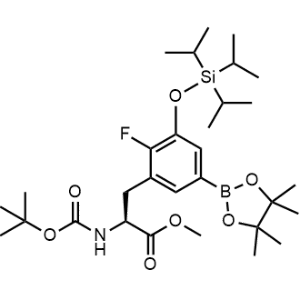 Methyl (S)-2-((tert-butoxycarbonyl)amino)-3-(2-fluoro-5-(4,4,5,5-tetramethyl-1,3,2-dioxaborolan-2-yl)-3-((triisopropylsilyl)oxy)phenyl)propanoate|CS-1364293