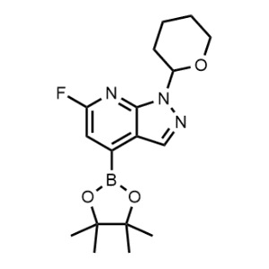 6-Fluoro-1-(tetrahydro-2H-pyran-2-yl)-4-(4,4,5,5-tetramethyl-1,3,2-dioxaborolan-2-yl)-1H-pyrazolo[3,4-b]pyridine|CS-1364299
