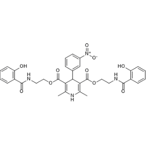 Bis(2-(2-hydroxybenzamido)ethyl) 2,6-dimethyl-4-(3-nitrophenyl)-1,4-dihydropyridine-3,5-dicarboxylate|CS-1365092