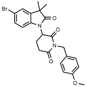 3-(5-Bromo-3,3-dimethyl-2-oxoindolin-1-yl)-1-(4-methoxybenzyl)piperidine-2,6-dione|CS-1365146