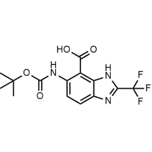 6-((tert-Butoxycarbonyl)amino)-2-(trifluoromethyl)-1H-benzo[d]imidazole-7-carboxylic acid|CS-1365571
