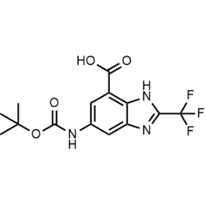 5-((tert-Butoxycarbonyl)amino)-2-(trifluoromethyl)-1H-benzo[d]imidazole-7-carboxylic acid|CS-1365572