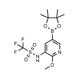 1,1,1-Trifluoro-N-(2-methoxy-5-(4,4,5,5-tetramethyl-1,3,2-dioxaborolan-2-yl)pyridin-3-yl)methanesulfonamide|CS-1365882