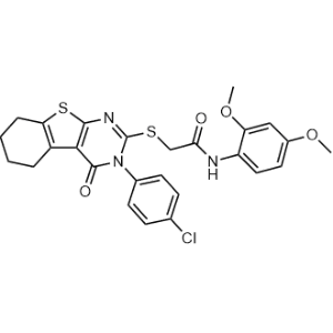2-((3-(4-Chlorophenyl)-4-oxo-3,4,5,6,7,8-hexahydrobenzo[4,5]thieno[2,3-d]pyrimidin-2-yl)thio)-N-(2,4-dimethoxyphenyl)acetamide|CS-1366692