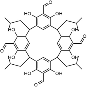1(4),1(6),3(4),3(6),5(4),5(6),7(4),7(6)-Octahydroxy-2,4,6,8-tetraisobutyl-1,3,5,7(1,3)-tetrabenzenacyclooctaphane-1(5),3(5),5(5),7(5)-tetracarbaldehyde|CS-1366908