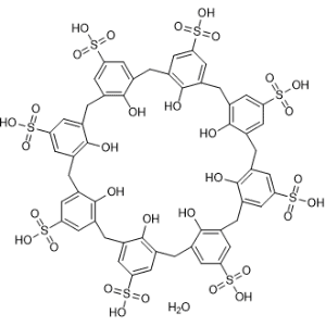12,32,52,72,92,112,132,152-octahydroxy-1,3,5,7,9,11,13,15(1,3)-octabenzenacyclohexadecaphan-15,35,55,75,95,115,135,155-octasulfonic acid hydrate|CS-1367051