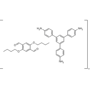 1,4-Benzenedicarboxaldehyde, 2,5-dibutoxy-, polymer with 5′-(4-aminophenyl)[1,1′:3′,1′′-terphenyl]-4,4′′-diamine|CS-1367063