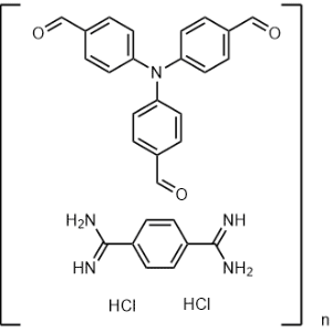 Terephthalimidamide compound with 4,4',4''-nitrilotribenzaldehyde (1:1) (dihydrochloride) polymer|CS-1367082