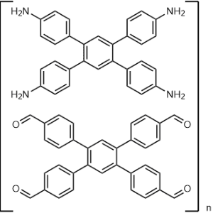 4',5'-Bis(4-formylphenyl)-[1,1':2',1''-terphenyl]-4,4''-dicarbaldehyde compound with 4',5'-bis(4-aminophenyl)-[1,1':2',1''-terphenyl]-4,4''-diamine (1:1) polymer|CS-1367086