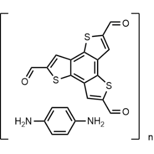 Benzo[1,2-b:3,4-b':5,6-b'']trithiophene-2,5,8-tricarbaldehyde compound with benzene-1,4-diamine (1:1) polymer|CS-1367088