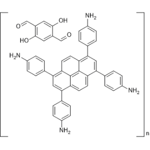 2,5-Dihydroxyterephthalaldehyde compound with 4,4',4'',4'''-(pyrene-1,3,6,8-tetrayl)tetraaniline (1:1) polymer|CS-1367101