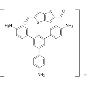 Thieno[3,2-b]thiophene-2,5-dicarbaldehyde compound with 5'-(4-aminophenyl)-[1,1':3',1''-terphenyl]-4,4''-diamine (1:1) polymer|CS-1367104
