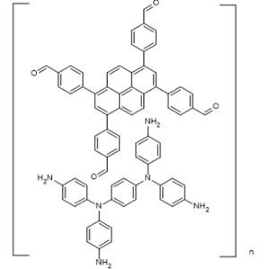 4,4',4'',4'''-(Pyrene-1,3,6,8-tetrayl)tetrabenzaldehyde compound with N1,N1'-(1,4-phenylene)bis(N1-(4-aminophenyl)benzene-1,4-diamine) (1:1) polymer|CS-1367110