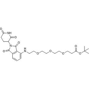 tert-Butyl 3-(2-(2-(2-((2-(2,6-dioxopiperidin-3-yl)-1,3-dioxoisoindolin-4-yl)amino)ethoxy)ethoxy)ethoxy)propanoate|CS-1367285