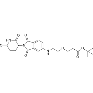 tert-Butyl 3-(2-((2-(2,6-dioxopiperidin-3-yl)-1,3-dioxoisoindolin-5-yl)amino)ethoxy)propanoate|CS-1367301