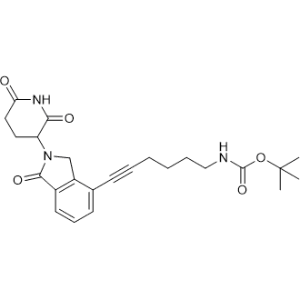 tert-Butyl (6-(2-(2,6-dioxopiperidin-3-yl)-1-oxoisoindolin-4-yl)hex-5-yn-1-yl)carbamate|CS-1367335