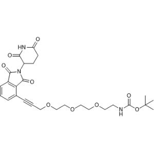 tert-Butyl (2-(2-(2-((3-(2-(2,6-dioxopiperidin-3-yl)-1,3-dioxoisoindolin-4-yl)prop-2-yn-1-yl)oxy)ethoxy)ethoxy)ethyl)carbamate|CS-1367343