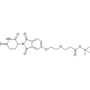 tert-Butyl 3-(2-((2-(2,6-dioxopiperidin-3-yl)-1,3-dioxoisoindolin-5-yl)oxy)ethoxy)propanoate|CS-1367345
