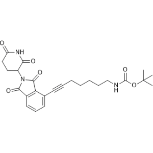 tert-Butyl (7-(2-(2,6-dioxopiperidin-3-yl)-1,3-dioxoisoindolin-4-yl)hept-6-yn-1-yl)carbamate|CS-1367347