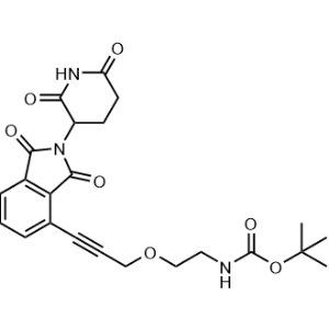 tert-Butyl (2-((3-(2-(2,6-dioxopiperidin-3-yl)-1,3-dioxoisoindolin-4-yl)prop-2-yn-1-yl)oxy)ethyl)carbamate|CS-1367354