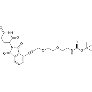 tert-Butyl (2-(2-((3-(2-(2,6-dioxopiperidin-3-yl)-1,3-dioxoisoindolin-4-yl)prop-2-yn-1-yl)oxy)ethoxy)ethyl)carbamate|CS-1367366