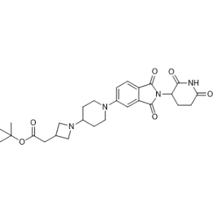 tert-Butyl 2-(1-(1-(2-(2,6-dioxopiperidin-3-yl)-1,3-dioxoisoindolin-5-yl)piperidin-4-yl)azetidin-3-yl)acetate|CS-1367381