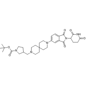 tert-Butyl 3-((9-(2-(2,6-dioxopiperidin-3-yl)-1,3-dioxoisoindolin-5-yl)-3,9-diazaspiro[5.5]undecan-3-yl)methyl)pyrrolidine-1-carboxylate|CS-1367384