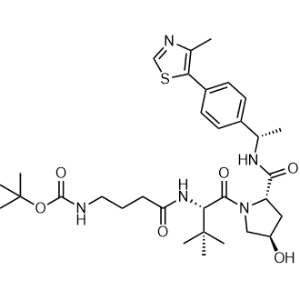 tert-Butyl (4-(((S)-1-((2S,4R)-4-hydroxy-2-(((S)-1-(4-(4-methylthiazol-5-yl)phenyl)ethyl)carbamoyl)pyrrolidin-1-yl)-3,3-dimethyl-1-oxobutan-2-yl)amino)-4-oxobutyl)carbamate|CS-1367395