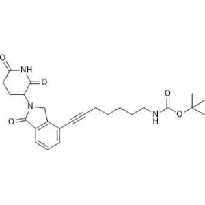 tert-Butyl (7-(2-(2,6-dioxopiperidin-3-yl)-1-oxoisoindolin-4-yl)hept-6-yn-1-yl)carbamate|CS-1367419