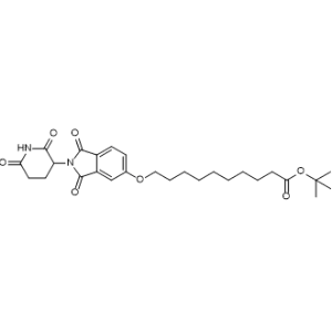 tert-Butyl 10-((2-(2,6-dioxopiperidin-3-yl)-1,3-dioxoisoindolin-5-yl)oxy)decanoate|CS-1367422
