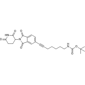 tert-Butyl (7-(2-(2,6-dioxopiperidin-3-yl)-1,3-dioxoisoindolin-5-yl)hept-6-yn-1-yl)carbamate|CS-1367438
