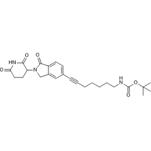 tert-Butyl (7-(2-(2,6-dioxopiperidin-3-yl)-1-oxoisoindolin-5-yl)hept-6-yn-1-yl)carbamate|CS-1367446