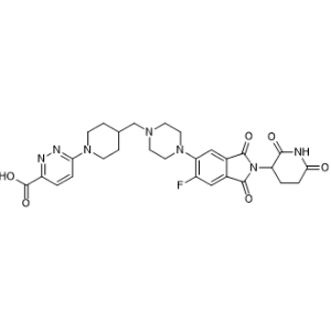 6-(4-((4-(2-(2,6-Dioxopiperidin-3-yl)-6-fluoro-1,3-dioxoisoindolin-5-yl)piperazin-1-yl)methyl)piperidin-1-yl)pyridazine-3-carboxylic acid|CS-1367447