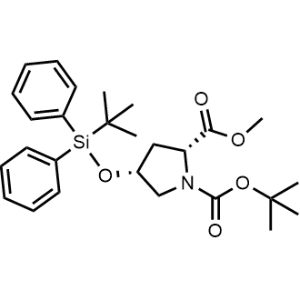 1-(tert-Butyl) 2-methyl (2R,4R)-4-((tert-Butyldiphenylsilyl)oxy)pyrrolidine-1,2-dicarboxylate|CS-1367491