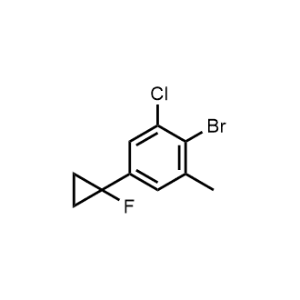 2-Bromo-1-chloro-5-(1-fluorocyclopropyl)-3-methylbenzene|CS-1367699