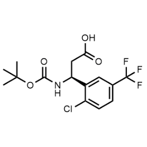 (S)-3-((tert-Butoxycarbonyl)amino)-3-(2-chloro-5-(trifluoromethyl)phenyl)propanoic acid|CS-1367721